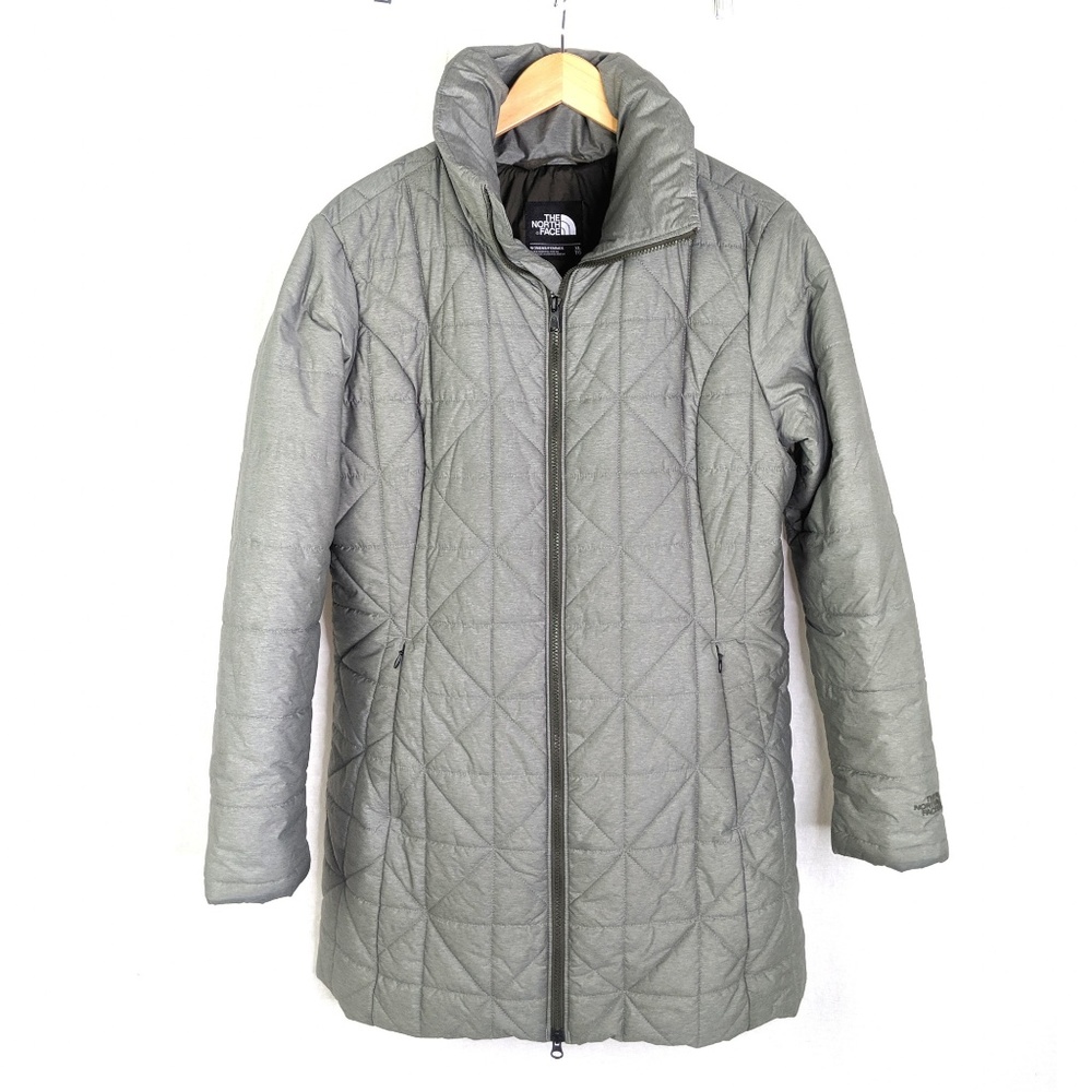 North Face Jacket Parka Womens XL Green Long